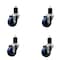 Service Caster 3'' SS Solid Poly Wheel Swivel 1-3/4'' Expanding Stem Caster Set, 4PK SCC-SSEX20S314-SPUS-134-4 - alternate 1